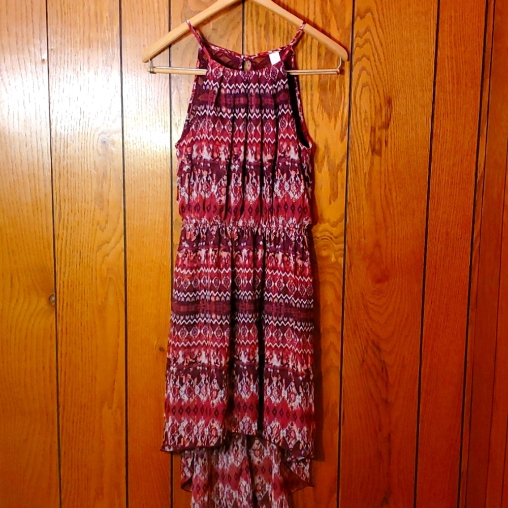 High Neck Aztec Dress
